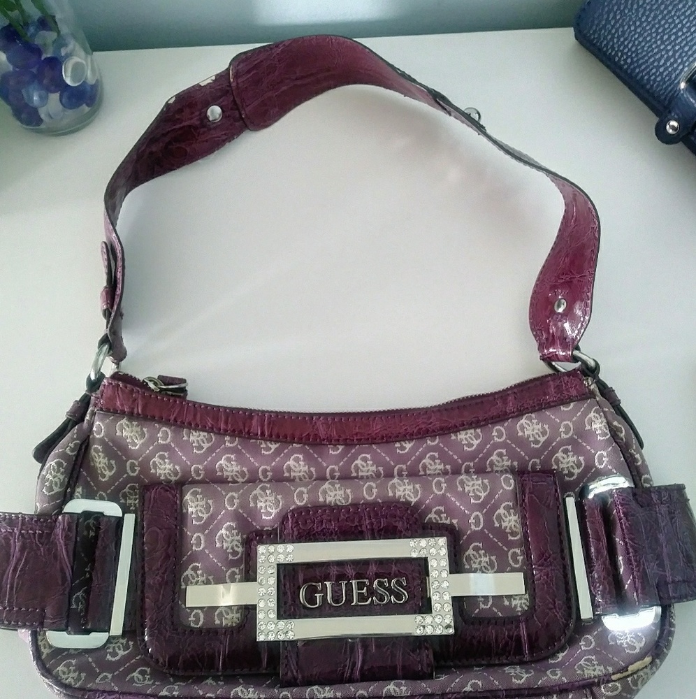 Guess purple handbag